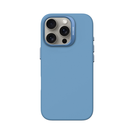 Decoded AntiMicrobial Silicone Backcover Air Blue — iPhone 16 Pro